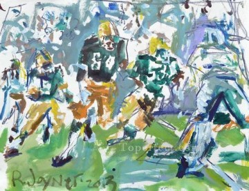 Fútbol americano 04 impresionistas. Pinturas al óleo